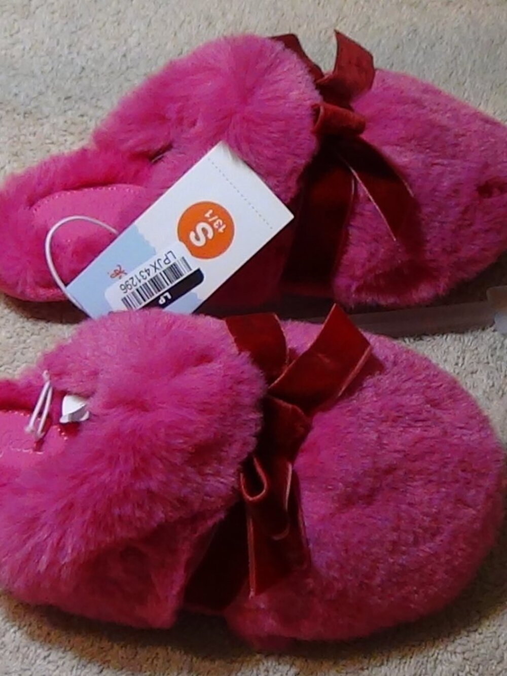 Cat & Jack Girls Red Scuff Slide Slippers Size Small 13/1